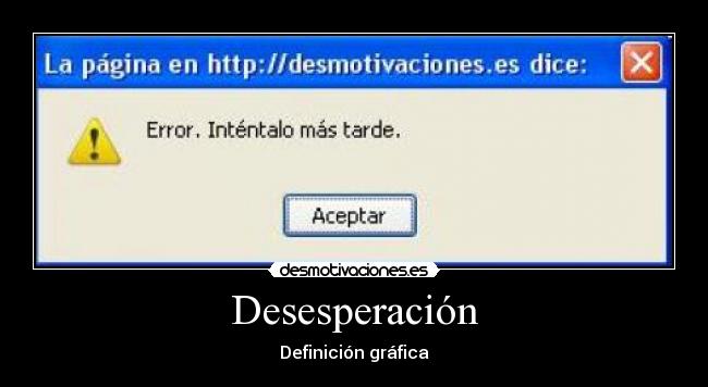 Desesperación - Definición gráfica