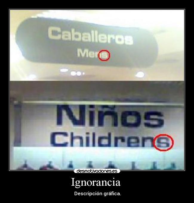 Ignorancia - Descripción gráfica.