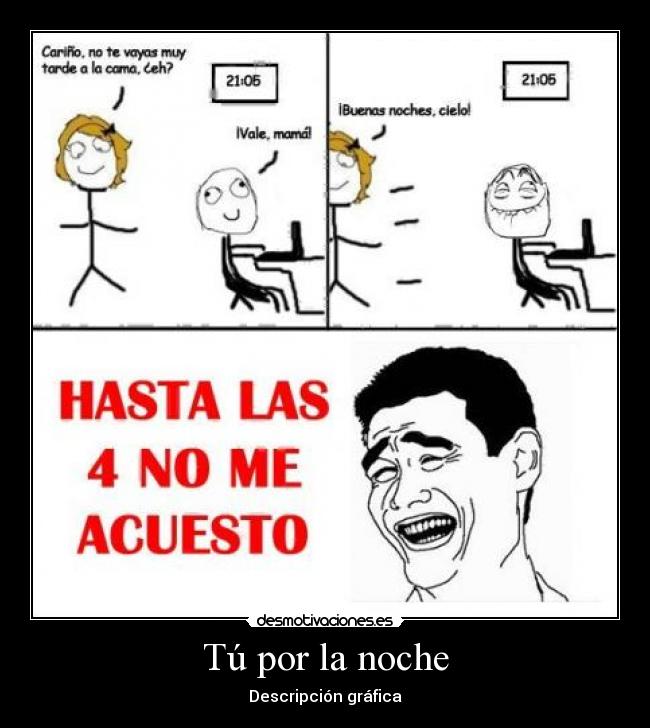 Tú por la noche - Descripción gráfica