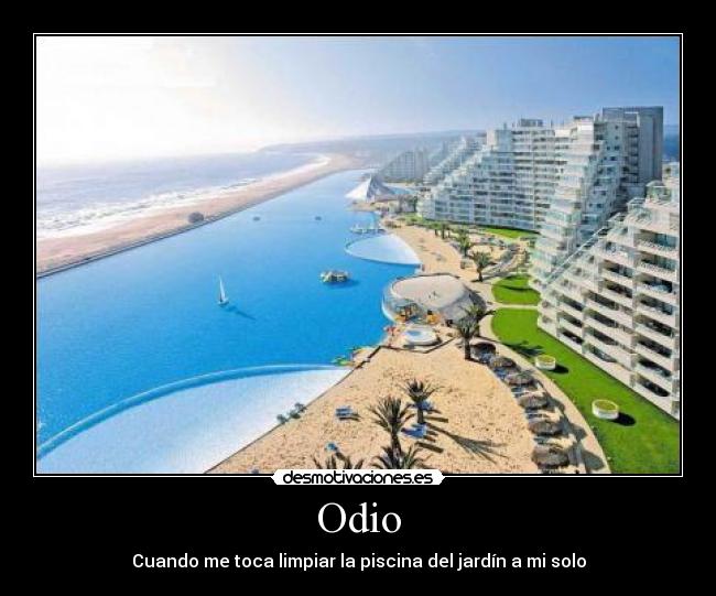 Odio - Cuando me toca limpiar la piscina del jardín a mi solo