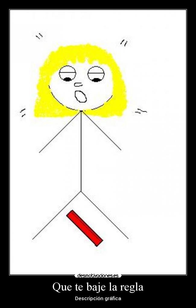 Que te baje la regla - Descripción gráfica