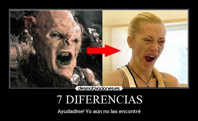 7 DIFERENCIAS - Ayudadme! Yo aún no las encontré