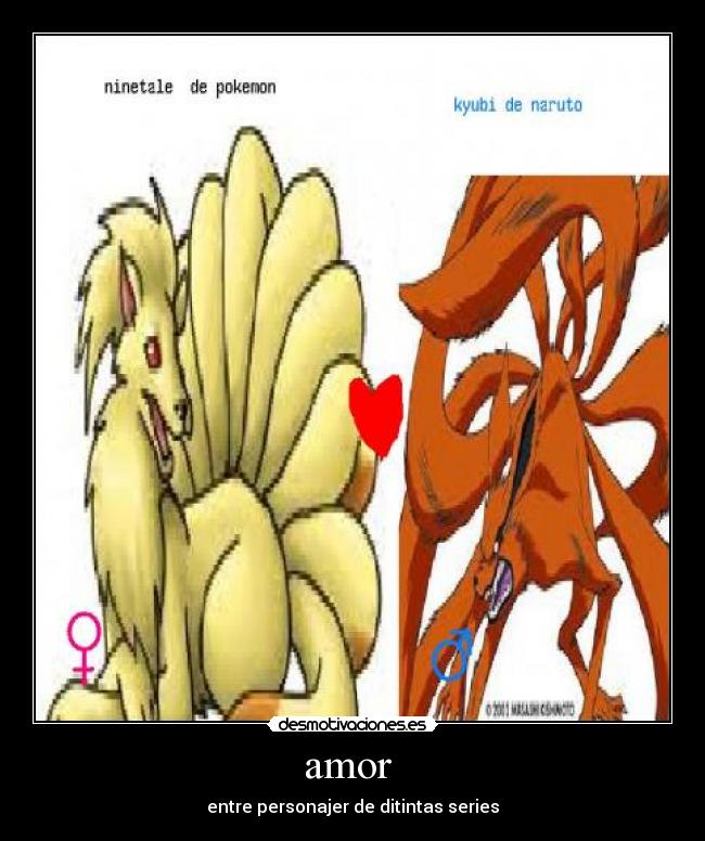 amor  - entre personajer de ditintas series