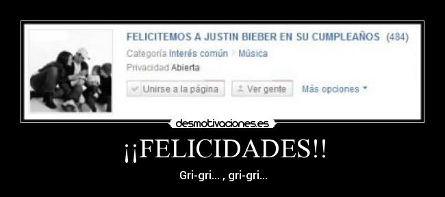 ¡¡FELICIDADES!! - Gri-gri... , gri-gri...
