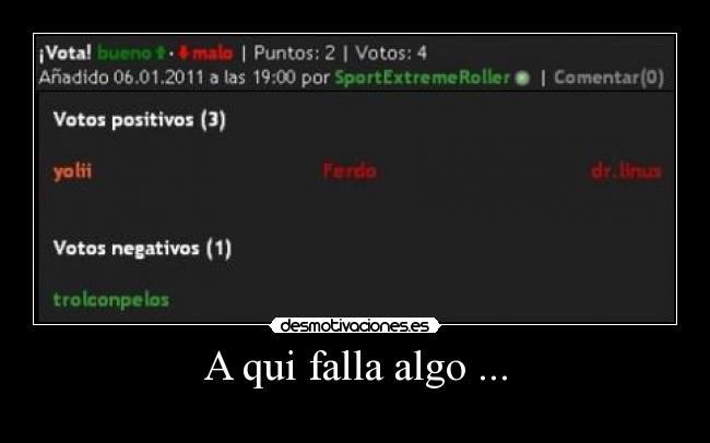 A qui falla algo ... - 