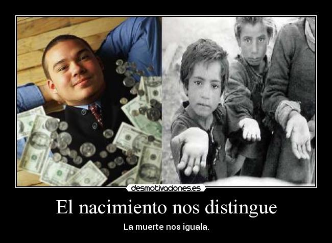 El nacimiento nos distingue -