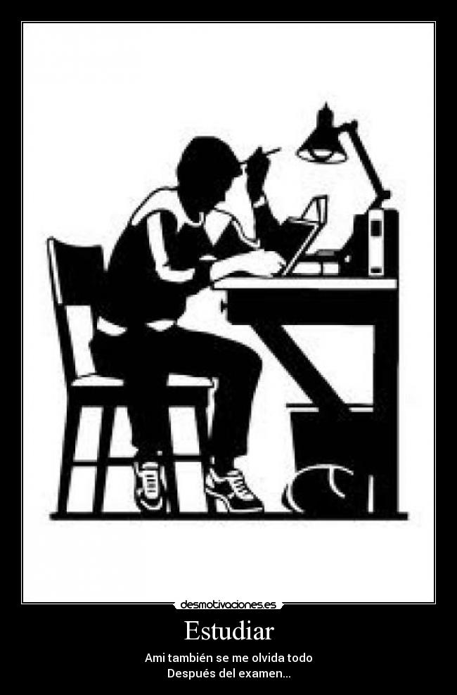 Estudiar - Ami también se me olvida todo
Después del examen...