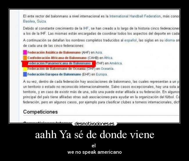 aahh Ya sé de donde viene - 