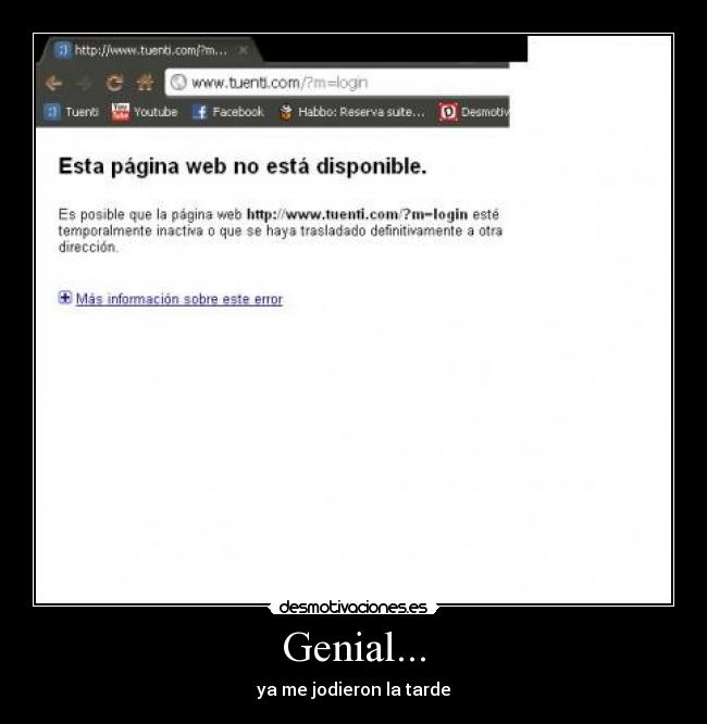 Genial... - ya me jodieron la tarde