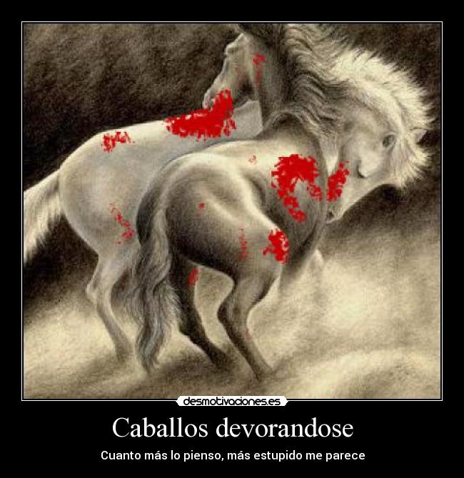 Caballos devorandose - 