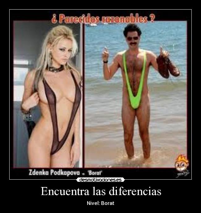 Encuentra las diferencias - Nivel: Borat