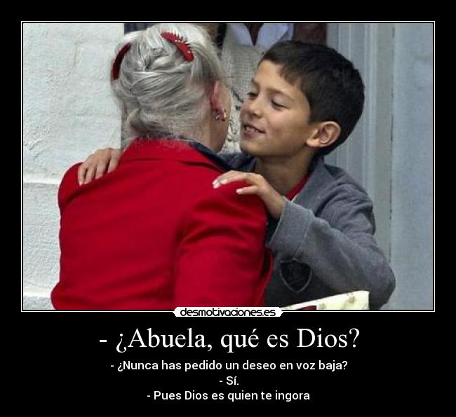 carteles dios abuela dios pregunta isla desmotivaciones