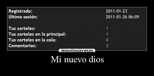 Mi nuevo dios -