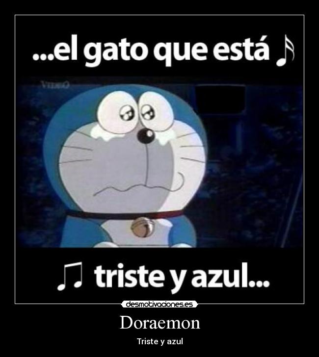 Doraemon - Triste y azul