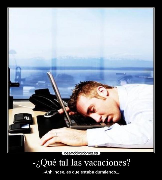 carteles vacaciones dormir desmotivaciones