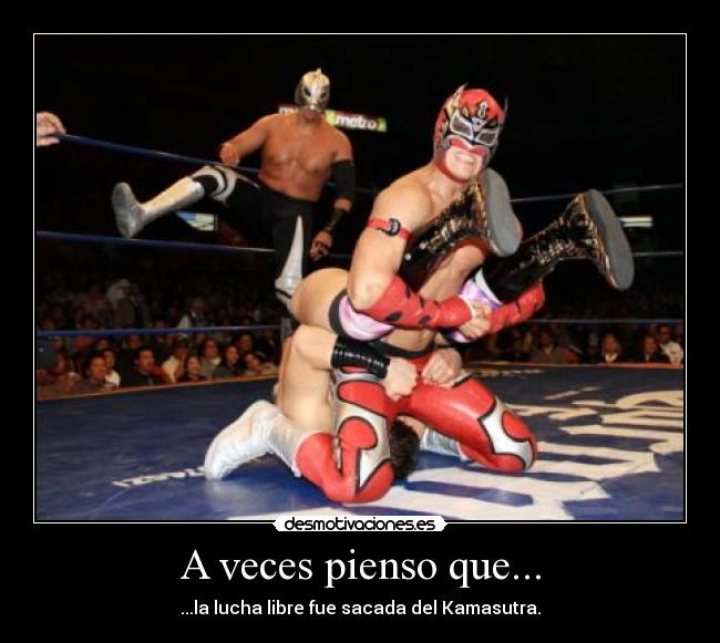 A veces pienso que... - ...la lucha libre fue sacada del Kamasutra.