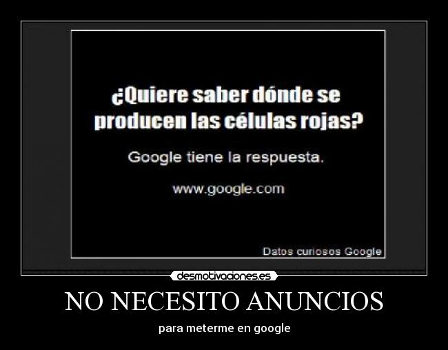NO NECESITO ANUNCIOS -