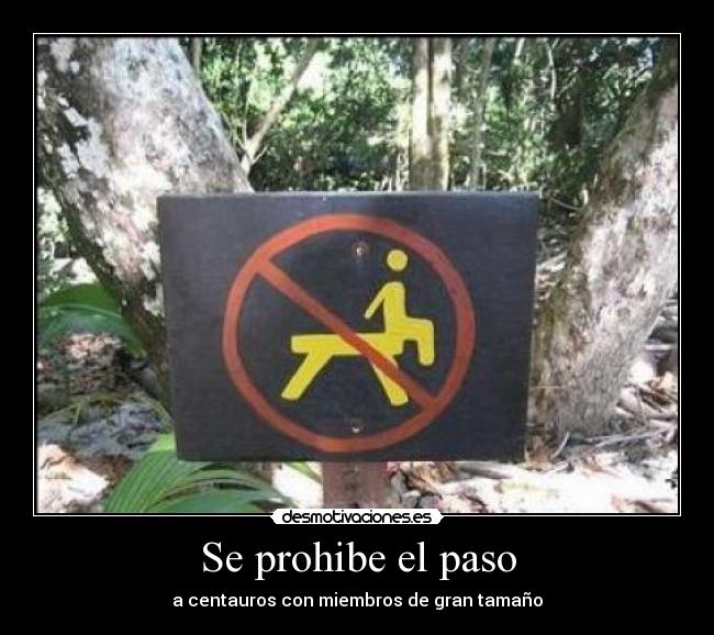 Se prohibe el paso -