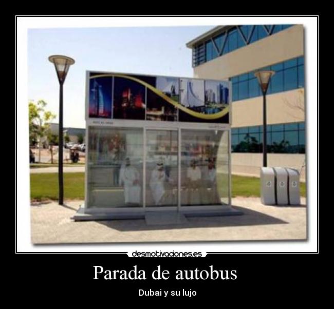 carteles dubai autobus parada desmotivaciones