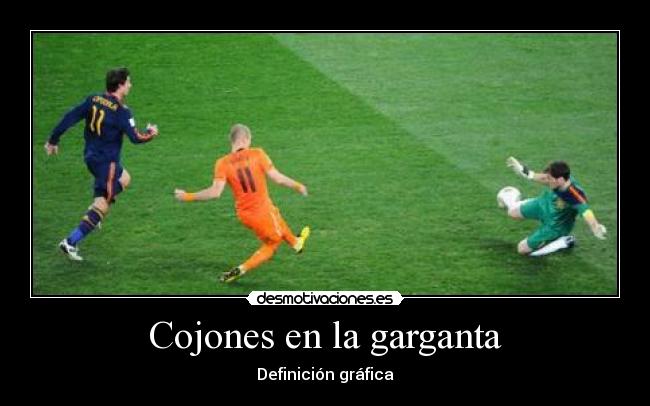 Cojones en la garganta - Definición gráfica