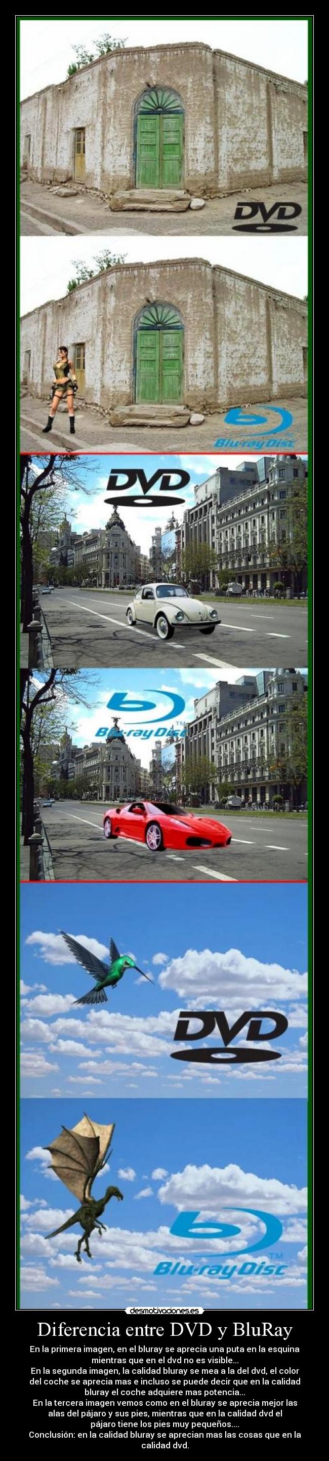 Diferencia entre DVD y BluRay - 