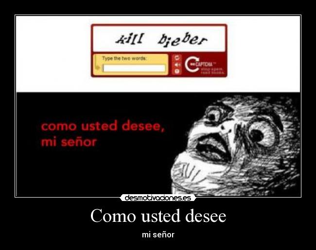 Como usted desee -