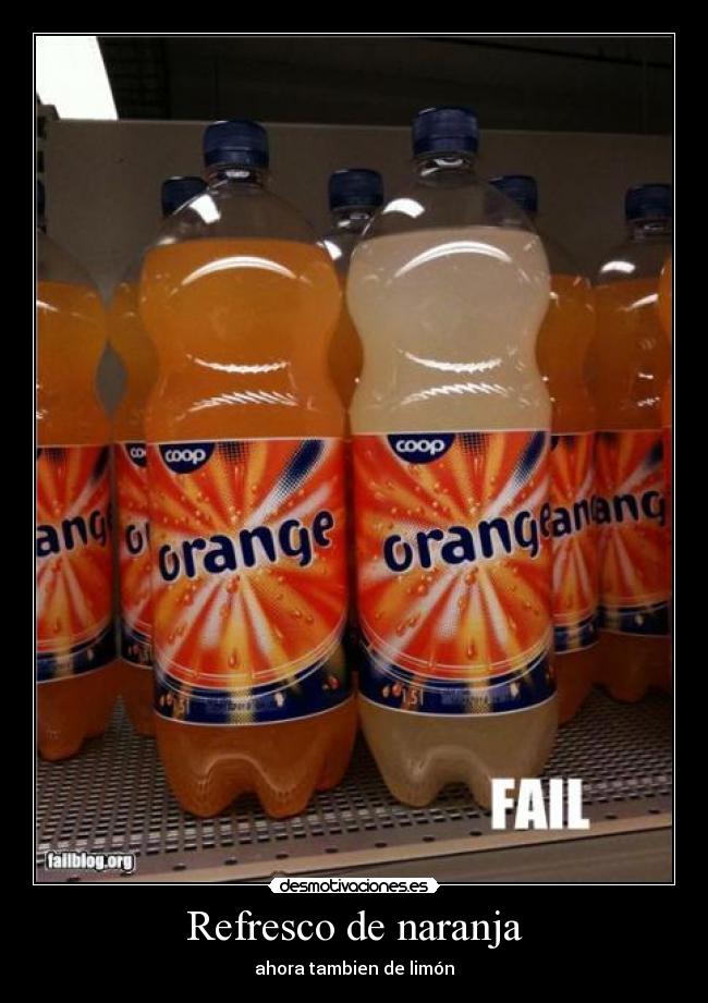 Refresco de naranja - ahora tambien de limón