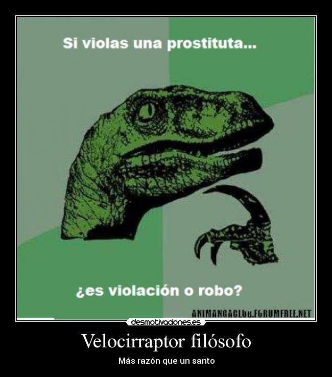 Velocirraptor filósofo -