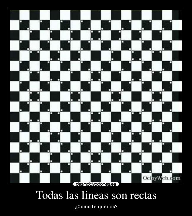 Todas las lineas son rectas - ¿Como te quedas?