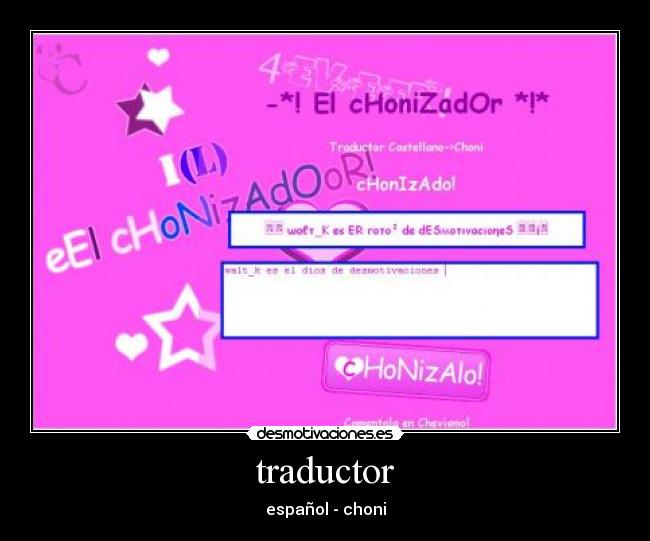 traductor - español - choni
