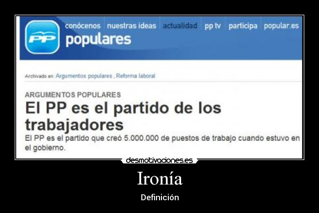Ironía - Definición