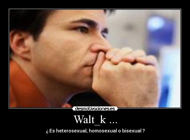 Walt_k ... - ¿ Es heterosexual, homosexual o bisexual ?