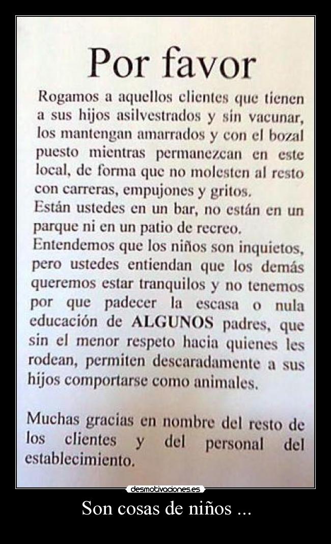 Son cosas de niños ... - 