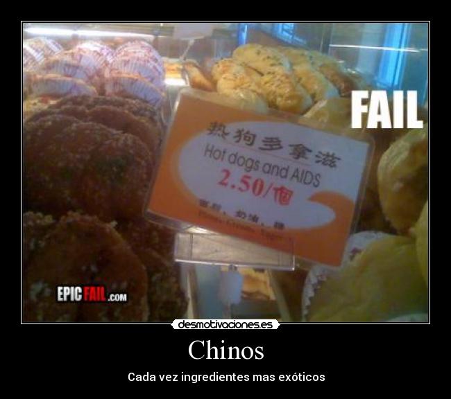 Chinos - Cada vez ingredientes mas exóticos