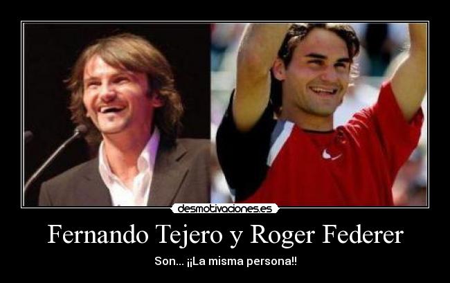 Fernando Tejero y Roger Federer -