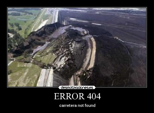 ERROR 404 - carretera not found
