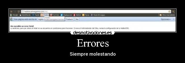 Errores - Siempre molestando