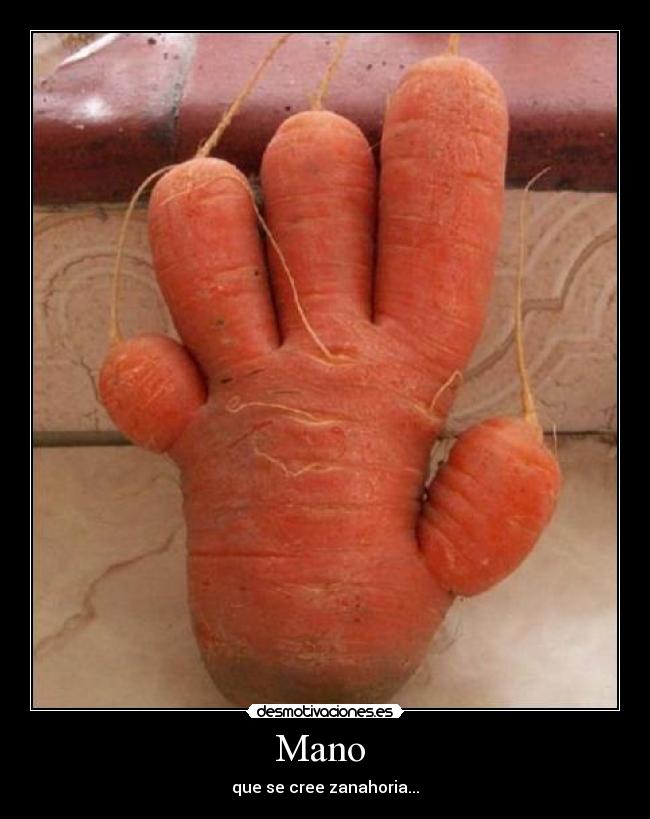 Mano  - que se cree zanahoria...