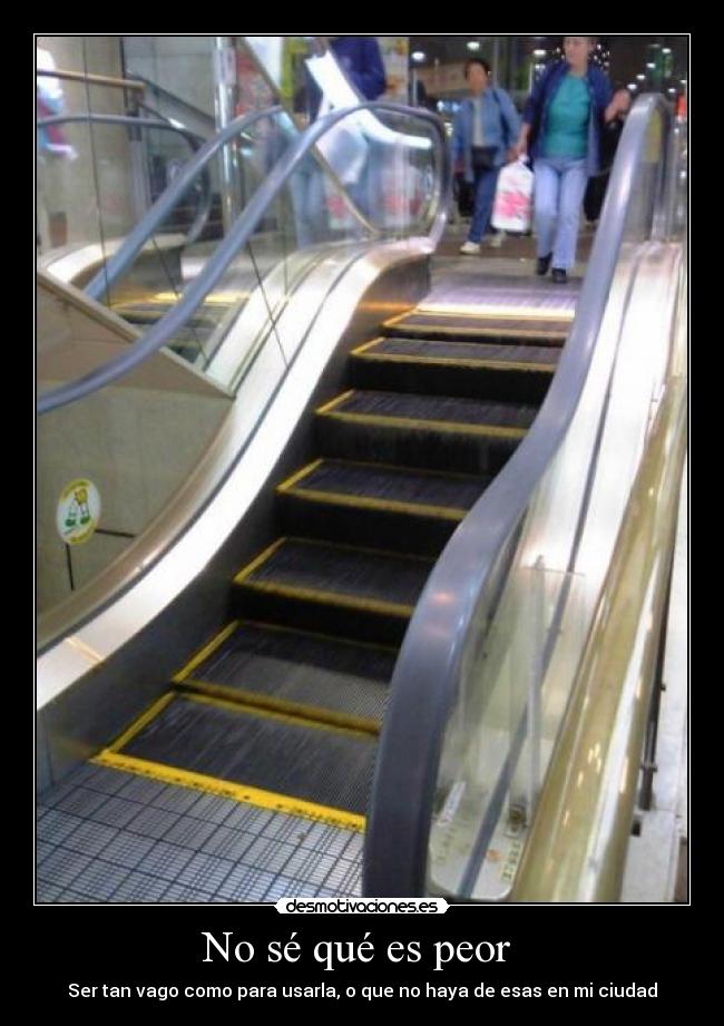 carteles escalera electrica mini lol desmotivaciones