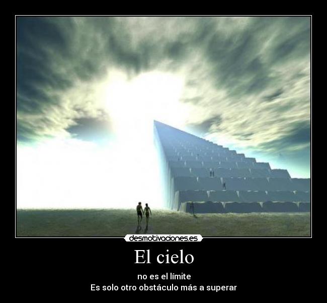 carteles cielo limite obstaculo superar sock desmotivaciones
