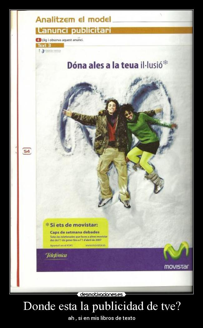 Donde esta la publicidad de tve? - ah , si en mis libros de texto