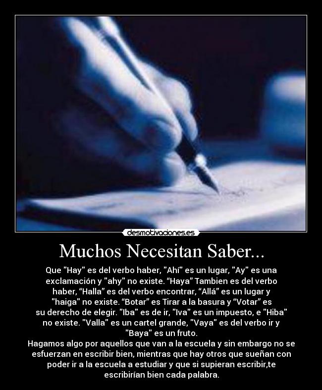 Muchos Necesitan Saber... - 