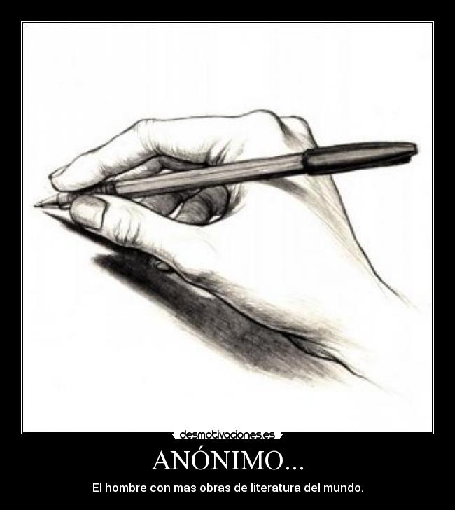 ANÓNIMO... - El hombre con mas obras de literatura del mundo.