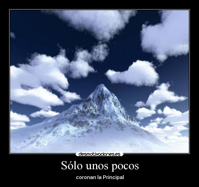 Sólo unos pocos - coronan la Principal