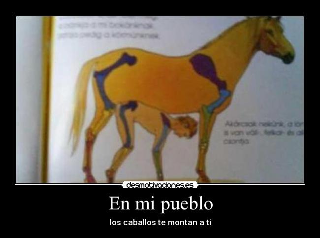 En mi pueblo - los caballos te montan a ti