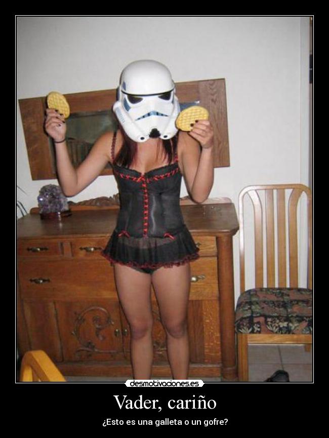 carteles dark vader lenceria galleta gofre desmotivaciones