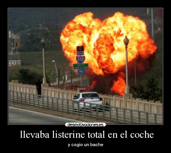 llevaba listerine total en el coche -