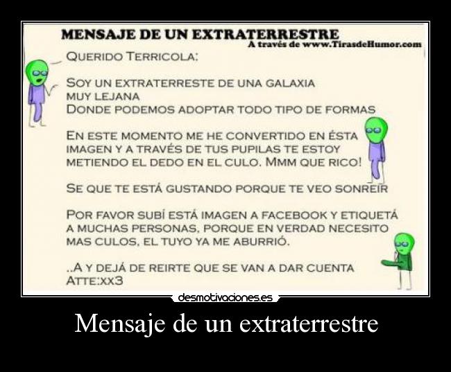 Mensaje de un extraterrestre -