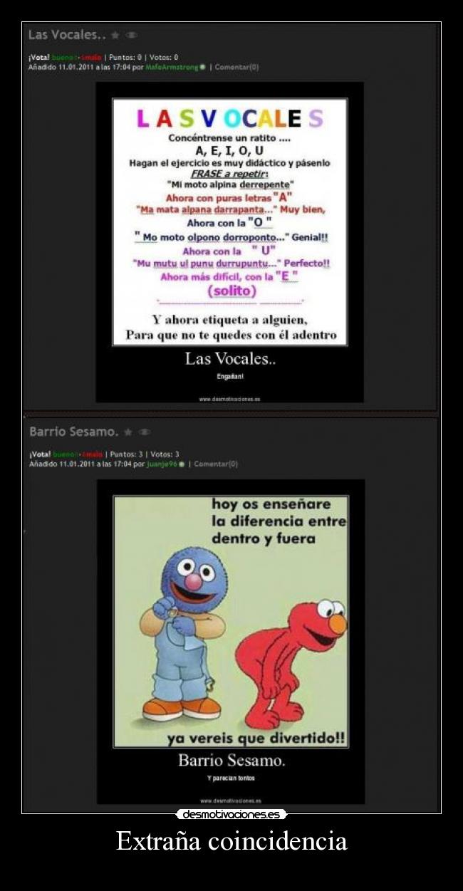 Extraña coincidencia -