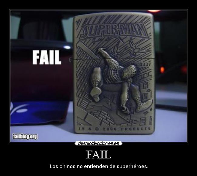 FAIL - Los chinos no entienden de superhéroes.